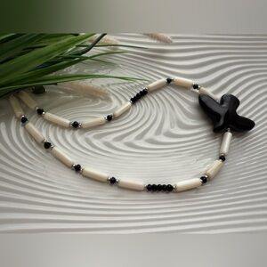 Chic Black and Cream Necklace
